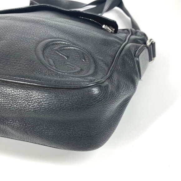 GUCCI Black Leather Shoulder Bag - Picture 6 of 16